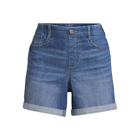 Time and Tru Women's Pull-On Denim Shorts - Walmart.com