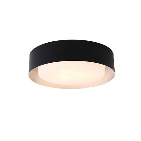 Shop Lynch Black and Silver Flush Mount Ceiling Light - Black/Silver - 15.75 x 15.75 x 5.13 - Overstock - 18177875