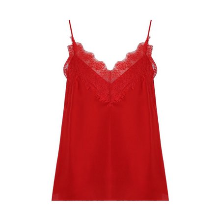 Red Lace Cami Top