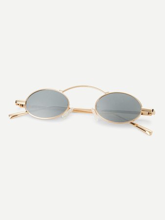 Top Bar Oval Lens Sunglasses | SHEIN