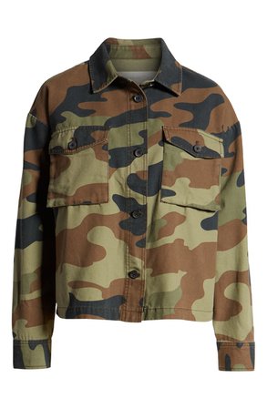 Treasure & Bond Camo Military Jacket brown