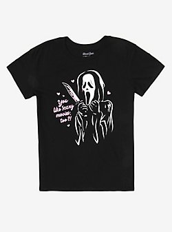 Scream Ghost Face You Like Scary Movies Too? Boyfriend Fit Girls T-Shirt