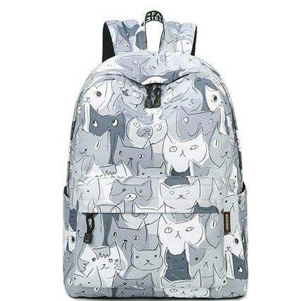 Grey Winner Cats Galore Backpack YV1175 | Youvimi