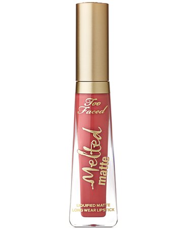 Lipstick Too Faced Melted Matte Liquid Strawberry Hill - warm berry red & Reviews - Makeup - Beauty - Macy's