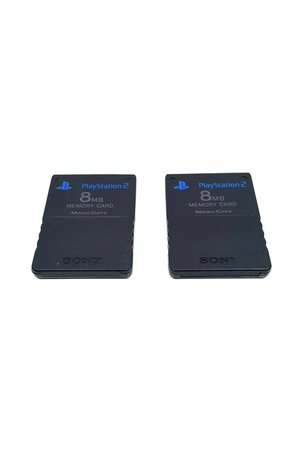 Sony PlayStation 2 PS2 Memory Card Lot of 2 Black 8MB Official Genuine OEM 4901780793747 | eBay