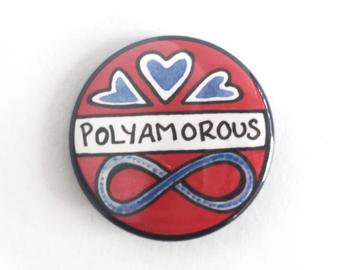 Polyamorous Button pin back | Etsy