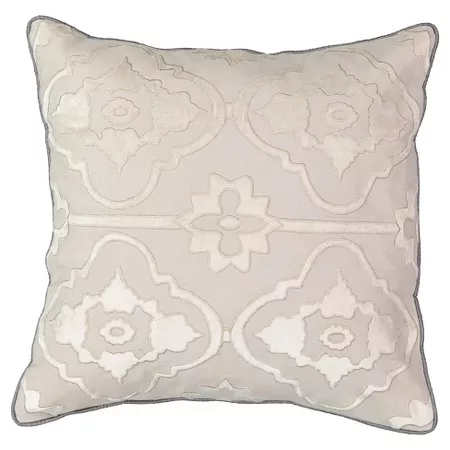 Ivory La Salle Applique Throw Pillow - Beautyrest® : Target