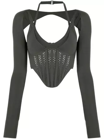 Dion Lee Cropped Corset Top - Farfetch