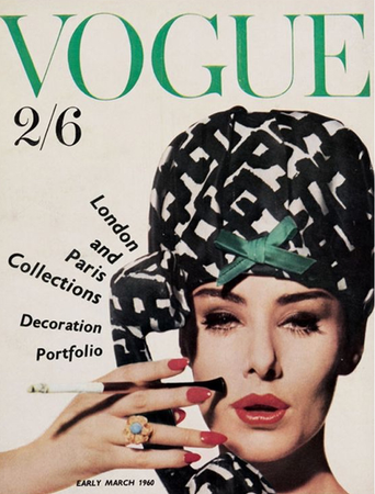 green and black vogue magazine cover