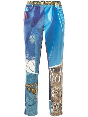 Moschino Tapered Trompe L'oeil Trousers $1,150 - Buy AW17 Online - Fast Global Delivery, Price