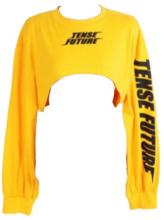 yellow cropped sweatshirt