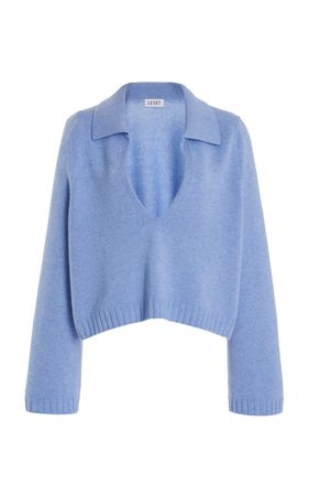 Zoe Cropped Knit Polo Sweater By Leset | Moda Operandi