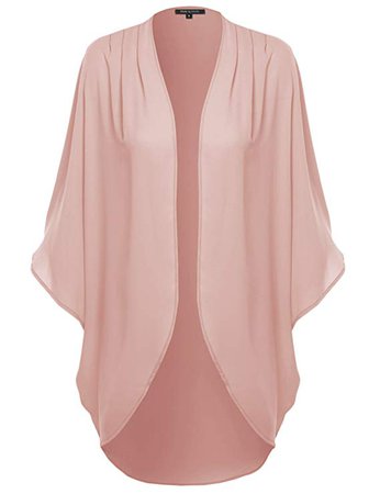 Women's Solid Short Sleeve Oversize Open-Front Kimono Style Cardigan at Amazon Women’s Clothing store: