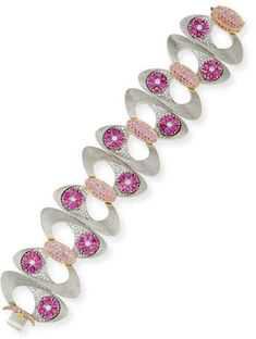 Pink and Silver Diamond Bracelet - Pinterest
