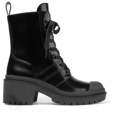 Patent-leather Ankle Boots - Black