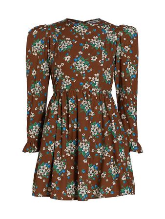 Shop BATSHEVA Prairie Puff-Sleeve Minidress | Saks Fifth Avenue