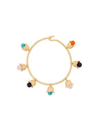 Aurelie Bidermann beaded flower charm bracelet $504 - Buy Online SS19 - Quick Shipping, Price