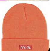 neon orange hat