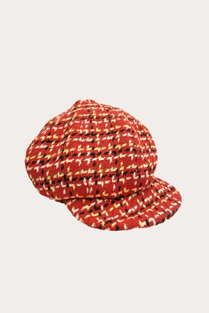 Neo Plaid Cap Red – Anna Sui