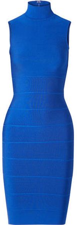 Icon Bandage Turtleneck Dress - Cobalt blue