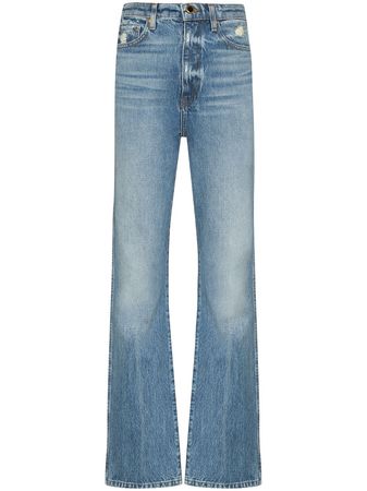 Shop KHAITE Danielle straight leg jeans with Express Delivery - FARFETCH