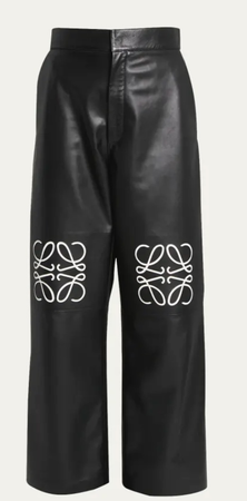 Leather Anagram Knee Trousers $4,600 | Loewe
