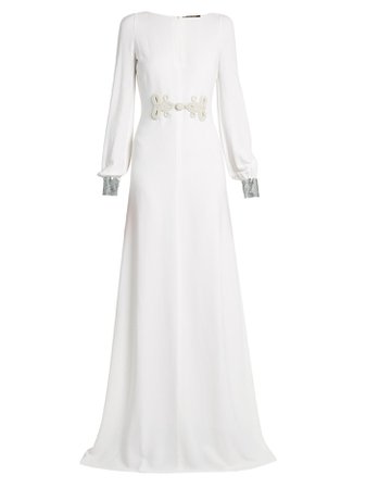 Embellished-waist crepe gown | Roberto Cavalli