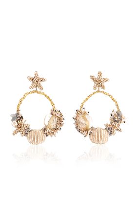 Shelly Beaded Earrings By Deepa Gurnani | Moda Operandi