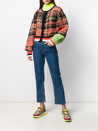Ottolinger Cropped Checked Cardigan | Farfetch.com