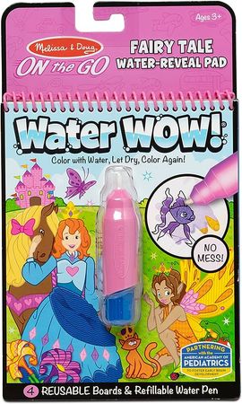 Amazon.com: Melissa & Doug On the Go Water Wow! Reusable Water-Reveal Activity Pad - Fairy Tale - Imagine Ink Coloring Book, Stocking Stuffers For Kids Ages 3+, Travel Toys For Toddlers : Melissa & Doug