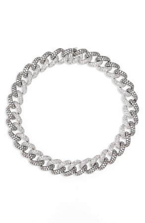 Medium Two-Tone Pave Diamond Link Bracelet