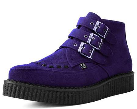 Ultra Violet Vegan 3-Buckle Pointed Creeper Boot