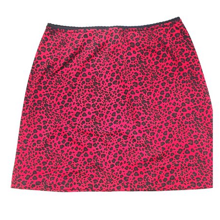 Skirts | Red And Black Leopard Print Mini Skirt Vintage | Poshmark