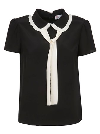 Red Valentino Bow Blouse