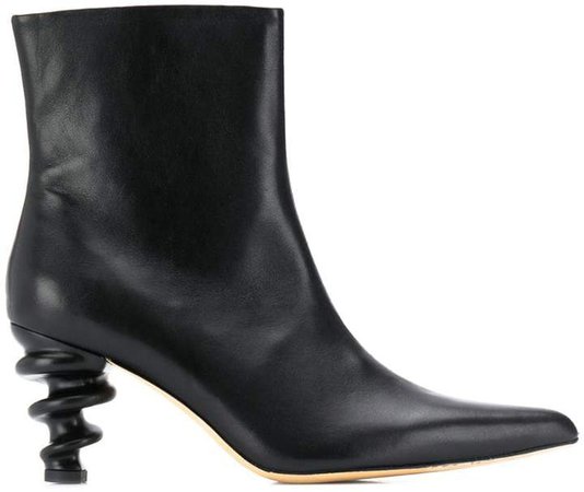 Kalda structured heel ankle boots