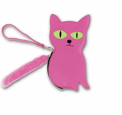 pink cat change pouch