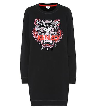 Tiger Logo cotton sweater dress