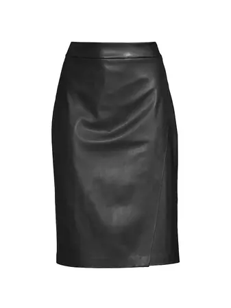 Shop Donna Karan New York Vintage Glam Faux Leather Skirt | Saks Fifth Avenue