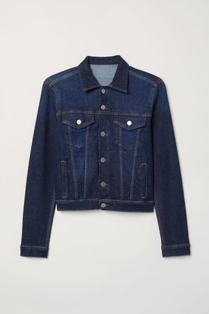Denim Jacket - Dark denim blue - Ladies | H&M US