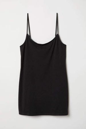 H&M+ Long Jersey Camisole Top - Black