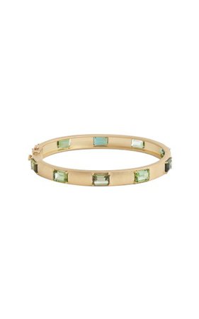 18k Yellow Gold Emerald Cut Multi Color Tourmaline Bracelet By Jamie Wolf | Moda Operandi