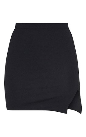 Jemmia Black Split Mini Skirt | PrettyLittleThing USA