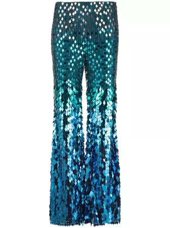 Alberta Ferretti sequin-embellished Flared Trousers