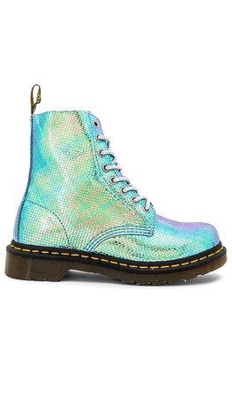 Dr. Martens 1460 Pascal Duo Chrome Boot in Blue | REVOLVE