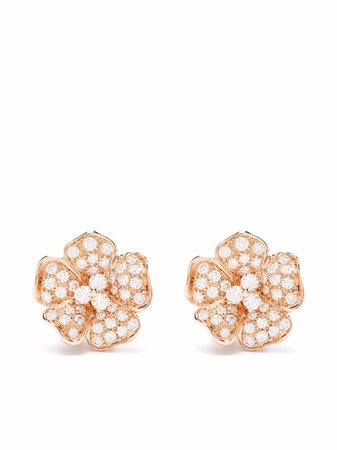 LEO PIZZO 18kt rose gold Flora diamond earrings