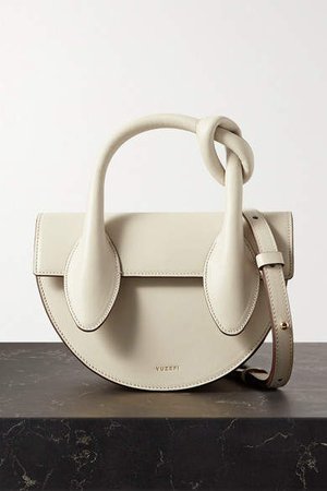 Dolores Mini Knotted Leather Tote - Off-white