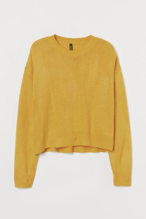 Knitted jumper - Yellow - Ladies | H&M GB