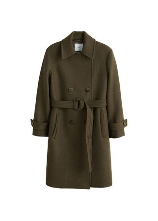 MANGO Double-breasted wool coat