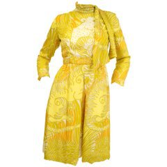 George Halley Silk and Velvet Ochre Renaissance Style Gown For Sale at 1stdibs