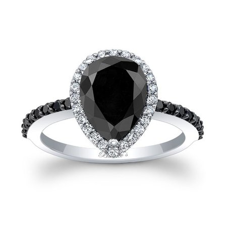 black engagement rings - Google Search